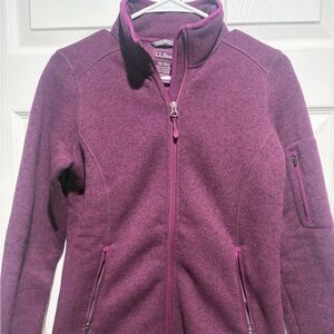L.L. Bean Women's Knit Fleece Orchid Purple Jacket Size XS